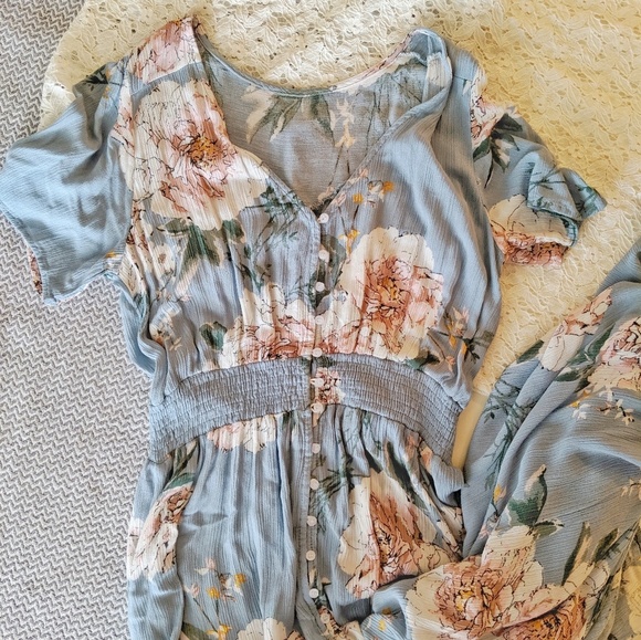 SOLD Milumia Floral Print Button Up Maxi Dress - Picture 3 of 6